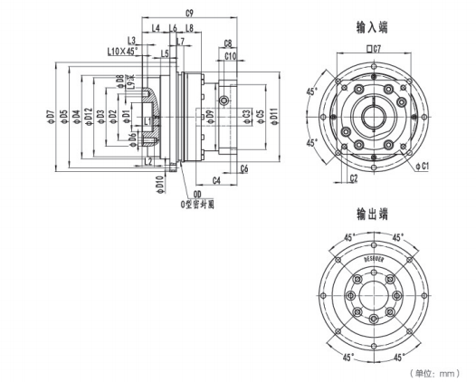 <b>ND090系列精密行星減速器型號(hào)大全及尺寸圖（上）</b>