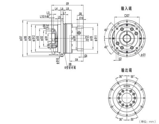 <b>NDV140系列精密行星減速器型號(hào)與尺寸圖紙</b>