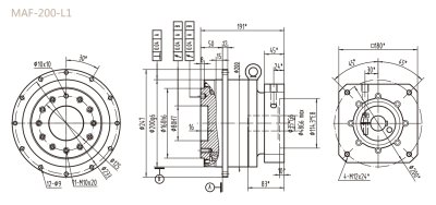 MAF200L1精密行星減速機(jī)型號(hào)_尺寸_圖紙_參數(shù)