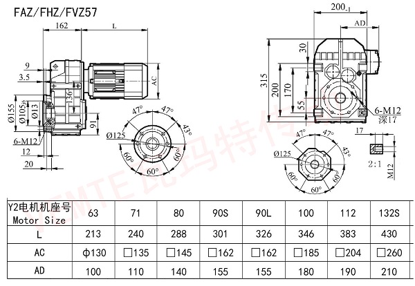 Faz FHZ FVZ57減速機圖紙